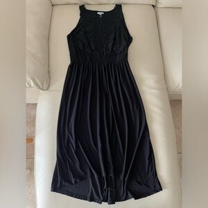 Soma - Lace Top, Black Midi Dress Small